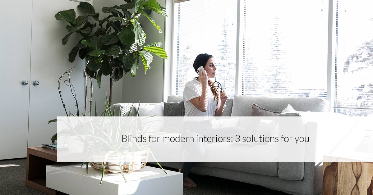 Blinds for modern interiors: 3 solutions for you