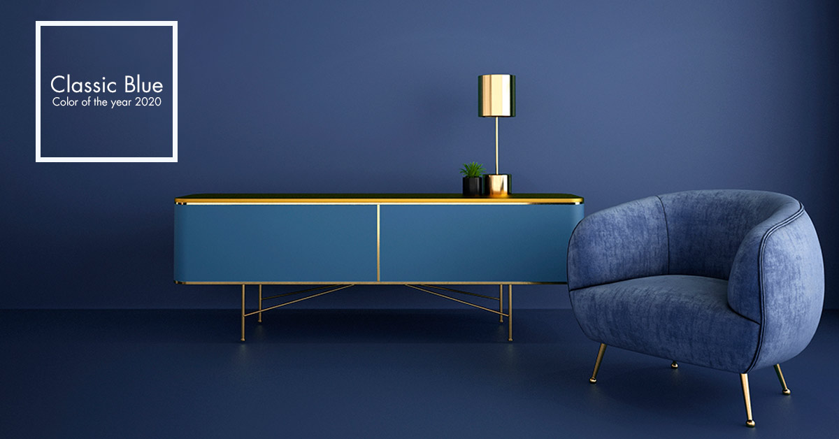 classic blue pantone arredamento