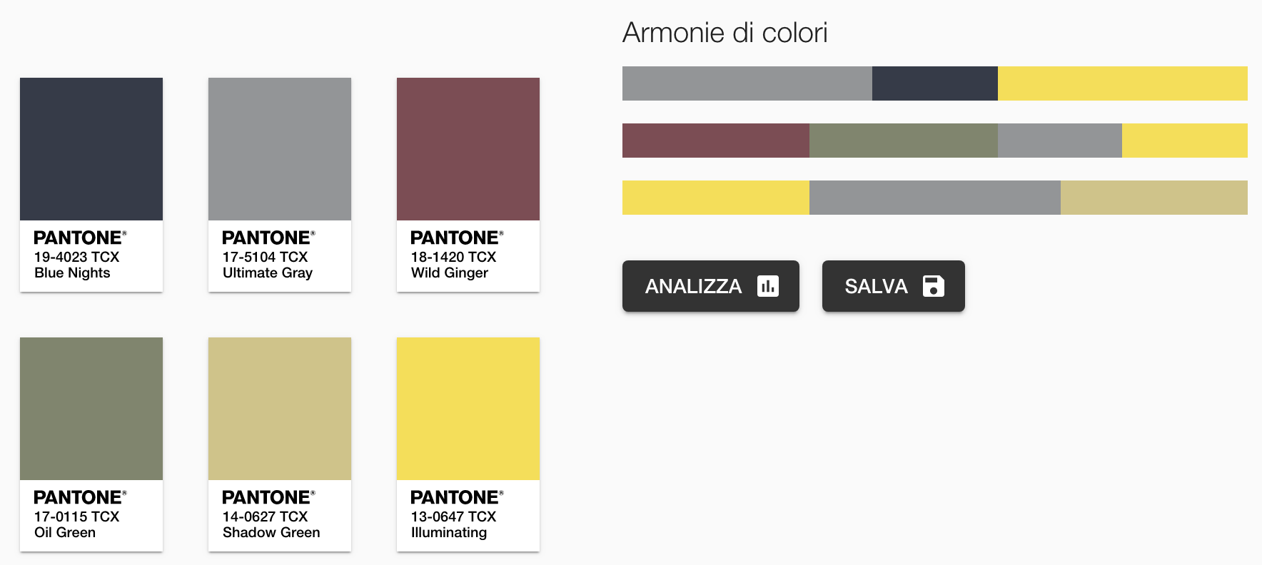 Pantone color of the year 2021 - Palette Sun and Shadow